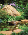 92571684
nobody, outdoor, day, agapanthus, bloom, blossom, floral, flowers, fountain, garden, landscaping, lily pad, pond, rock, rocky, water, water garden, water lily
